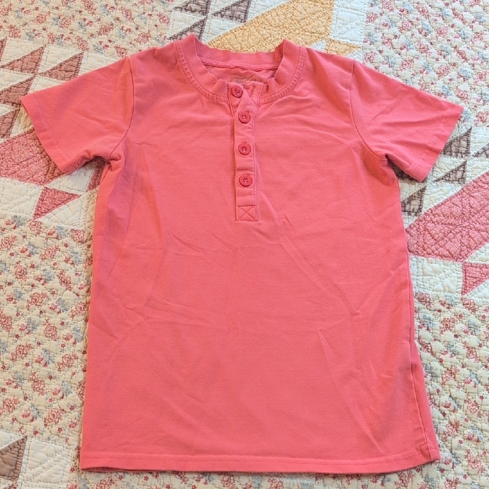 Kids Pink Button-Up Shirt
